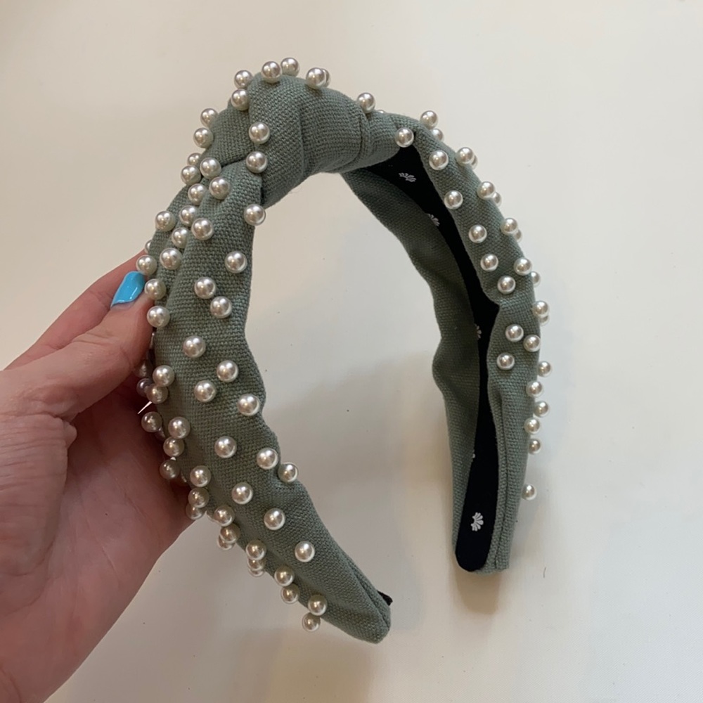 Lele Sadoughi Woven Pearl Headband